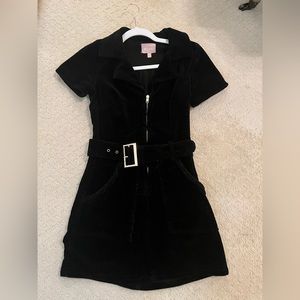 Show Me Your MuMu Outlaw Dress in Black Corduroy